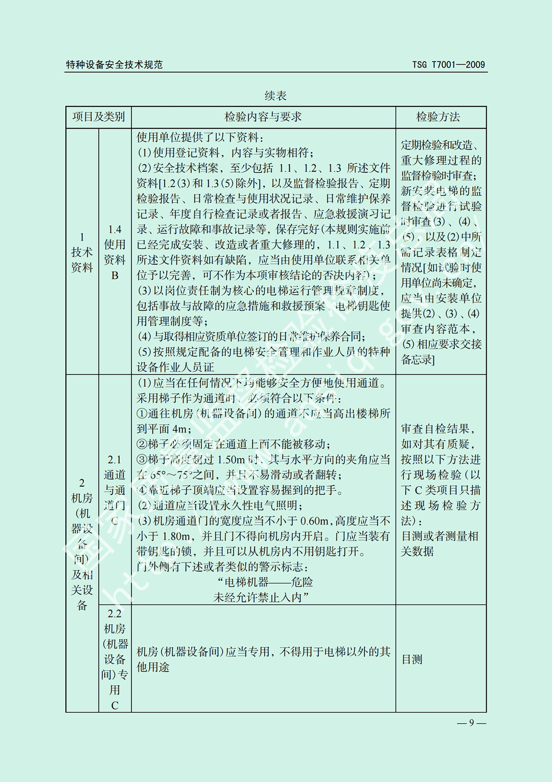 电梯监督检验和定期检验规则——曳引与强制驱动电梯     TSG  T7001-2009(图3)