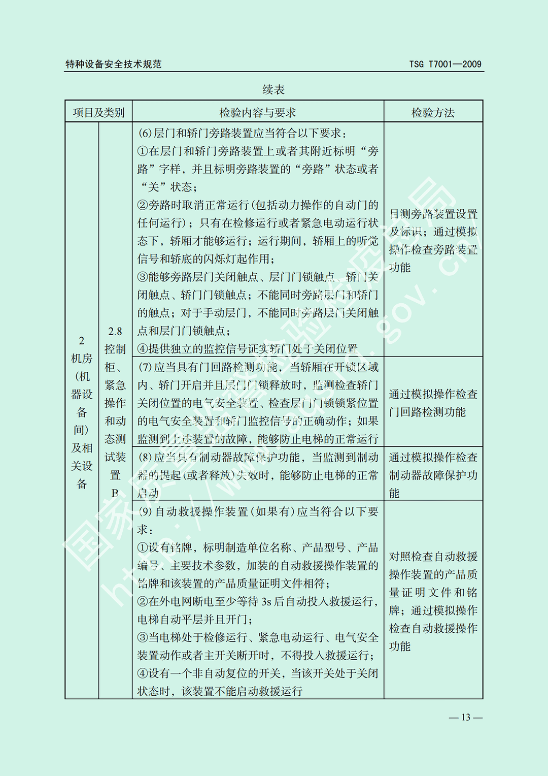 电梯监督检验和定期检验规则——曳引与强制驱动电梯     TSG  T7001-2009(图7)
